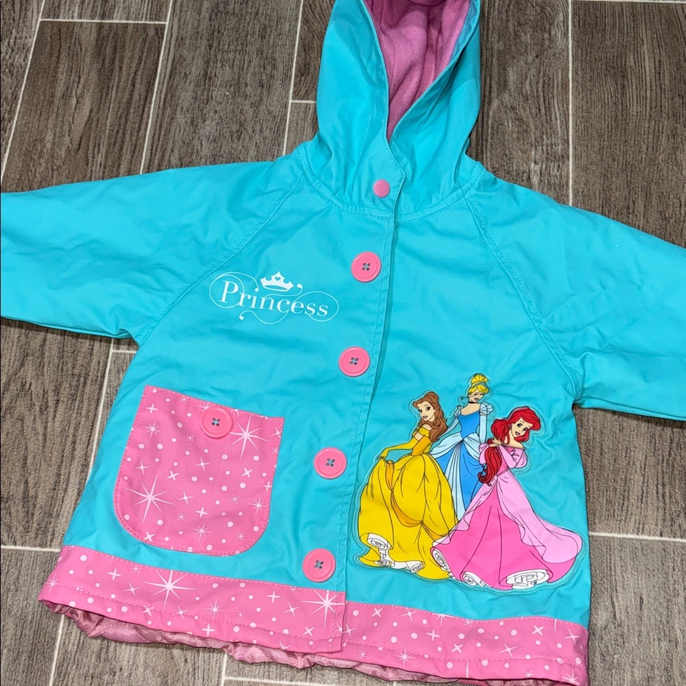 Western Chief Disney Princess Rain Jacket | Fleece Lined | 2T